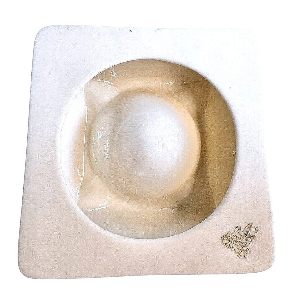 Vintage ASHTRAY "Thorn" by Belleek Pottery, Made in Ireland, Square 4" Porcelain - Picture 3 of 7